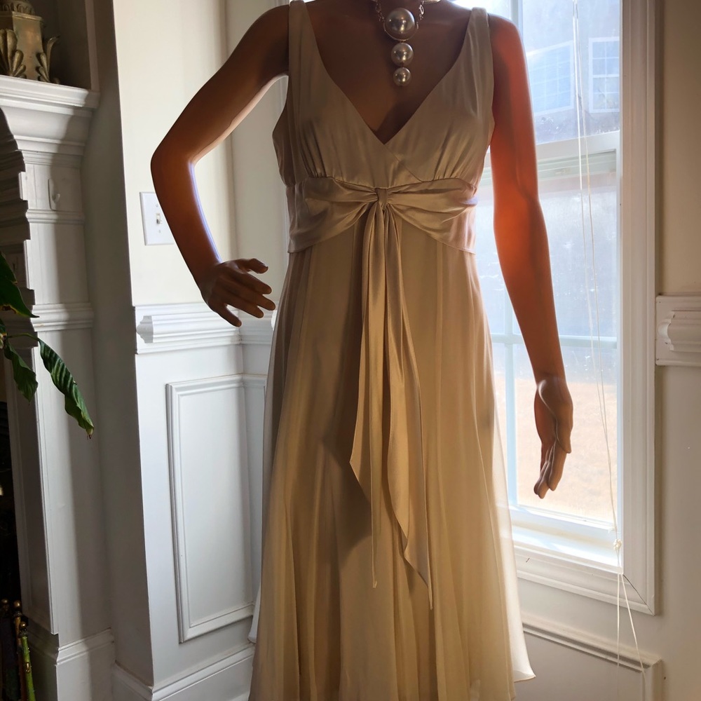 Silk white party dress